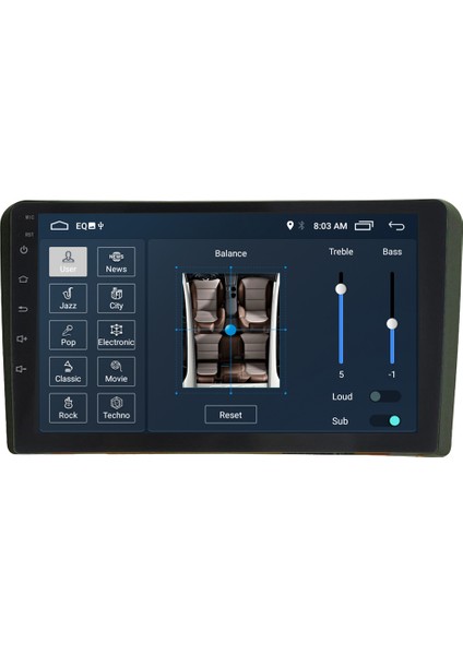Audi A3 Android 11 Carplay Multimedya Ekran Teyp 2GB+16GB