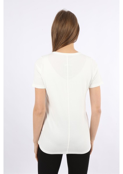 Baskılı Bisiklet Yaka Kısa Kollu T-Shirt fiyatları