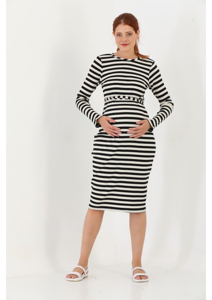 Pamuk Lycra Kumaş Bağcıklı Hamile Elbise modelleri