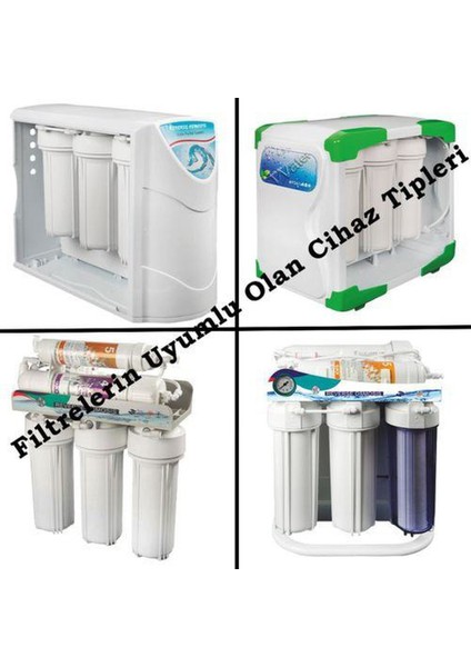 10 Inç Açık Kasa Su Arıtma Cihazı Tam Set (6 Filtre) Detoks Filtre Ilaveli modelleri