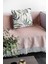 Premium Tay Tüyü Dokuma Kumaş Çift Taraflı Yapraklı Kırlent Yastık Kılıfı 43X43 Cm KRL083 4