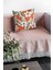 Tay Tüyü Dokuma Premium Kumaş Çift Taraflı Kırlent Yapraklı Yastık Kılıfı 43X43 Cm KRL054 4