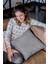 Dokuma Premium Tay Tüyü Kumaş Çift Taraflı Çizgili Kırlent Yastık Kılıfı 43X43 Cm KRL282 4