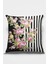 Çiçekli Kırlent Yastık Kılıfı Premium Tay Tüyü Dokuma Kumaş Çift Taraflı 43X43 Cm KRL159 2