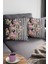 Çiçekli Kırlent Yastık Kılıfı Premium Tay Tüyü Dokuma Kumaş Çift Taraflı 43X43 Cm KRL159 3