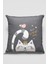 Tay Tüyü Dokuma Premium Kedili Kumaş Çift Taraflı Kırlent Yastık Kılıfı 43X43 Cm KRL440 1