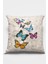 Dokuma Kelebekli Premium Tay Tüyü Kumaş Çift Taraflı Kırlent Yastık Kılıfı 43X43 Cm KRL130 2
