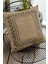 Çift Taraflı Kırlent Yastık Kılıfı Hasır Görünümlü Premium Tay Tüyü Dokuma Kumaş 43X43 Cm KRL186 4