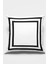 Tay Tüyü Dokuma Premium Kumaş Çift Taraflı Kırlent Yastık Kılıfı Modern Çerçeveli 43X43 Cm KRL321 1