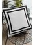 Tay Tüyü Dokuma Premium Kumaş Çift Taraflı Kırlent Yastık Kılıfı Modern Çerçeveli 43X43 Cm KRL321 2