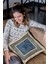 Tay Tüyü Dokuma Premium Kumaş Çift Taraflı Kırlent Yastık Kılıfı Zincir Çerçeveli 43X43 Cm KRL394 4