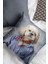 Kıyafetli Köpek Premium Tay Tüyü Dokuma Kumaş Çift Taraflı Kırlent Kılıfı 43X43 Cm KRL953 2