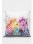 Renkli Zebralar Premium Tay Tüyü Dokuma Kumaş Çift Taraflı Kırlent Yastık Kılıfı 43X43 Cm KRL445 1