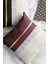 Premium Tay Tüyü Varak Çizgili Çift Taraflı Kırlent Yastık Kılıfı Dokuma Kumaş 43X43 Cm KRL982 2