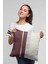 Premium Tay Tüyü Varak Çizgili Çift Taraflı Kırlent Yastık Kılıfı Dokuma Kumaş 43X43 Cm KRL982 5