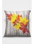 Çift Taraflı Kırlent Yastık Kılıfı Premium Tay Tüyü Dokuma Yapraklı Kumaş 43X43 Cm KRL104 2