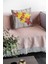Çift Taraflı Kırlent Yastık Kılıfı Premium Tay Tüyü Dokuma Yapraklı Kumaş 43X43 Cm KRL104 4