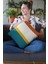 Çift Taraflı Kırlent Yastık Kılıfı Premium Tay Tüyü Dokuma Kumaş Sade Çizgili 43X43 Cm KRL973 2