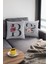 43X43 Cm Gri Premium Kumaş Tay Tüyü Döşemelik Dekoratif Çift Taraflı B Harfli Kırlent Kılıfı KRL563 2