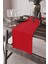 Kırmızı Tek Renk Sade Ranır Masa Örtüsü Premimum Dokuma Kumaş Düz 40X140 Cm RNR023 1