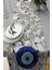 Masa Örtüsü Runner Elit Tay Tüyü Dokuma Leke Tutmaz Kumaş Nazar Boncuğu 40X140 Cm RNR277 1
