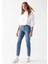 Kadın Star Mavi Zımparalı Gold Shape Jean Pantolon 101077-82194 1