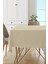 Krem Sade Masa Örtüsü Tay Tüyü Kadife Leke Tutmaz Yıkanabilir Dokuma Kumaş Düz Tek Renk MSO002 1