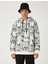 Kapşonlu Sweatshirt Şal Desenli 3