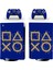 Mavi Arkaplan Gold Kol Düğmeleri Playstation 5 Disk Edition Sticker Kaplama Seti 1