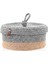 Jüt Kapaklı Yuvarlak Sepet Bambu Gri 25X15 cm 1
