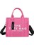 Yazı Detaylı Günlük Çapraz Çanta - Pembe (Yurt Dışından) 1