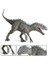 Mutant Tyrannosaurus Plastik Jurassic Indominus Rex Aksiyon Figürleri, Açık Ağız Dinozor Modeli AZ21105 (Yurt Dışından) 1