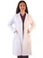 Gömlek Yaka Uzun Boy Beyaz Kadın Doktor Öğretmen Laboratuvar Önlüğü 1