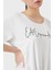 Relaxed Fit Bağlama Detaylı Bisiklet Yaka T Shirt Bayan T Shirt 6LTT29 Tjdfz 1100 2