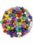 10 mm Karışık Renkli Plastik Boncuk,renkli Geniş Delik Makrome Boncuğu (100gr,~180-200 Adet Boncuk) 1