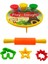 Play Dough Oyun Hamuru Seti Sofralı Merdaneli 3 Renk Hamurlu Kalıplı Oyun Hamuru Seti 1