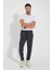 Erkek 3 Iplik Cepli Beli ve Paçası Lastikli Düz Eşofman Altı 1