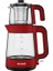 1900W, 2000ML, Çift Cam Kırmızı Çay Makinesi 1