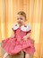 Mila Kids Kız Çocuk Kız Bebek Elbise Kırmızı Pötikareli Fisto Kenar Kiraz Yaka 1