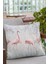 Premium Tay Tüyü Dokuma Kumaş Çift Taraflı Flamingo Kırlent Yastık Kılıfı 43 x 43 cm KRL428 1