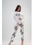 Kadın Polar Uzun Kol Beyaz Pijama Takımı 203042-0356 1