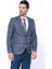 Ekose Lacivert Tek Düğme Slim Fit Ceket Wessi 3