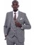 Ekose Desen Gri Yelekli Slim Fit Takım Elbise 1