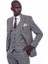Ekose Desen Gri Yelekli Slim Fit Takım Elbise 5
