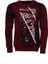 Bordo Taşlı Baskılı Sweatshirt 1