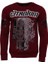 Bordo Taşlı Baskılı Sweatshirt 1