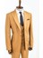 Düz Taba Sivri Yaka Slim Fit Yelekli Takım Elbise 5