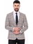 Füme Ekose Desenli Slim Fit Ceket 1