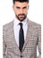 Füme Ekose Desenli Slim Fit Ceket 2