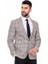 Füme Ekose Desenli Slim Fit Ceket 3